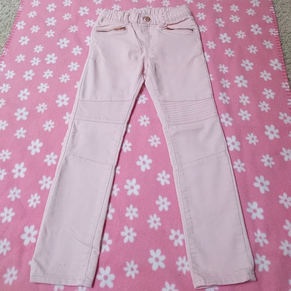 Little girl pink moto jeggings!